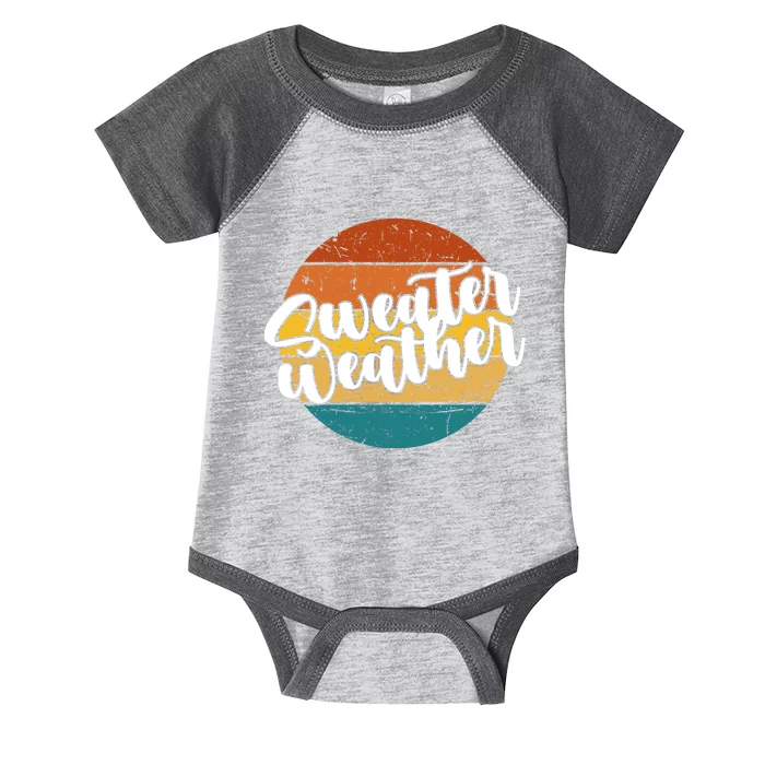 Sweater Weather Retro Vintage Fall Infant Baby Jersey Bodysuit