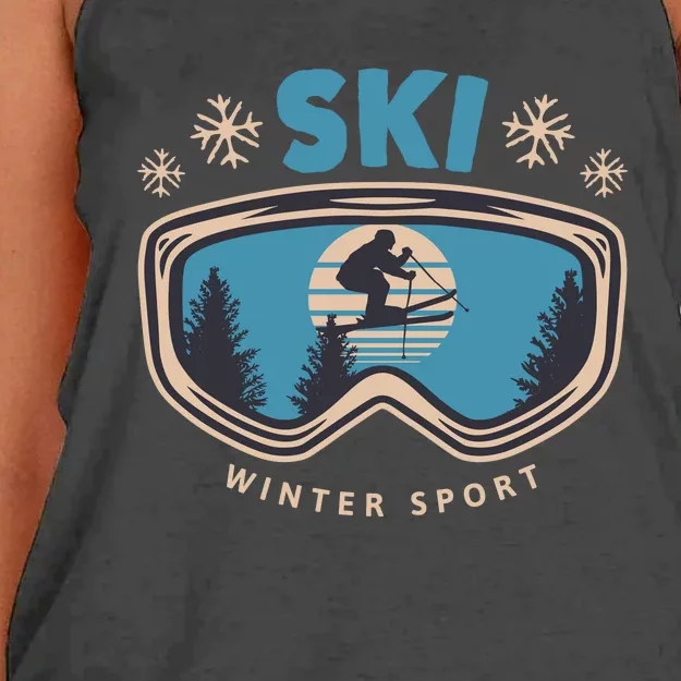 Ski Winter Sport Women's Knotted Racerback Tank