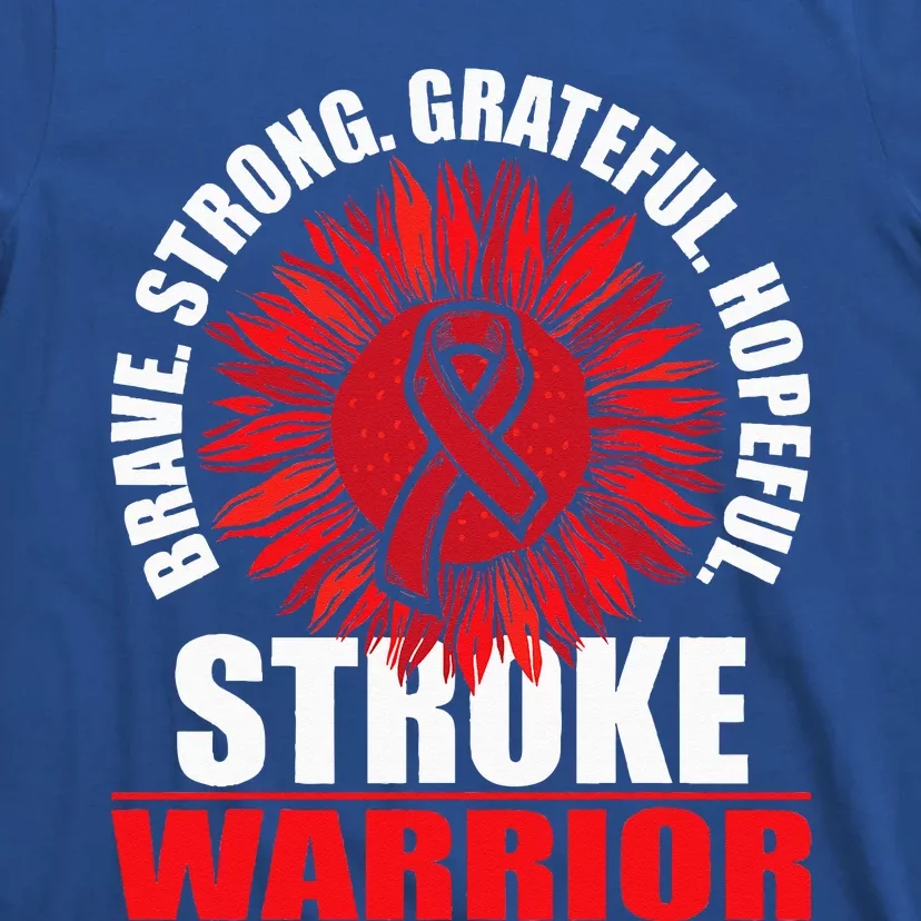 Stroke Warrior Stroke Survivor Red Awareness Ribbon T-Shirt