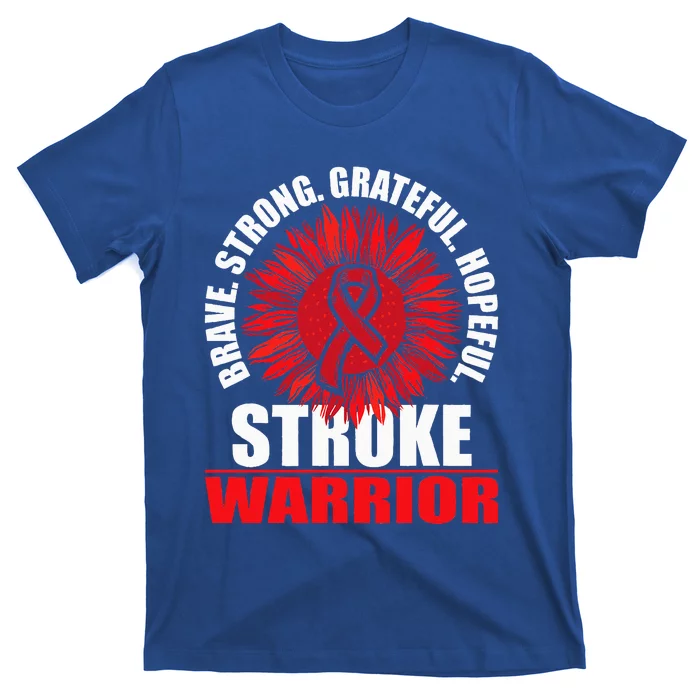 Stroke Warrior Stroke Survivor Red Awareness Ribbon T-Shirt