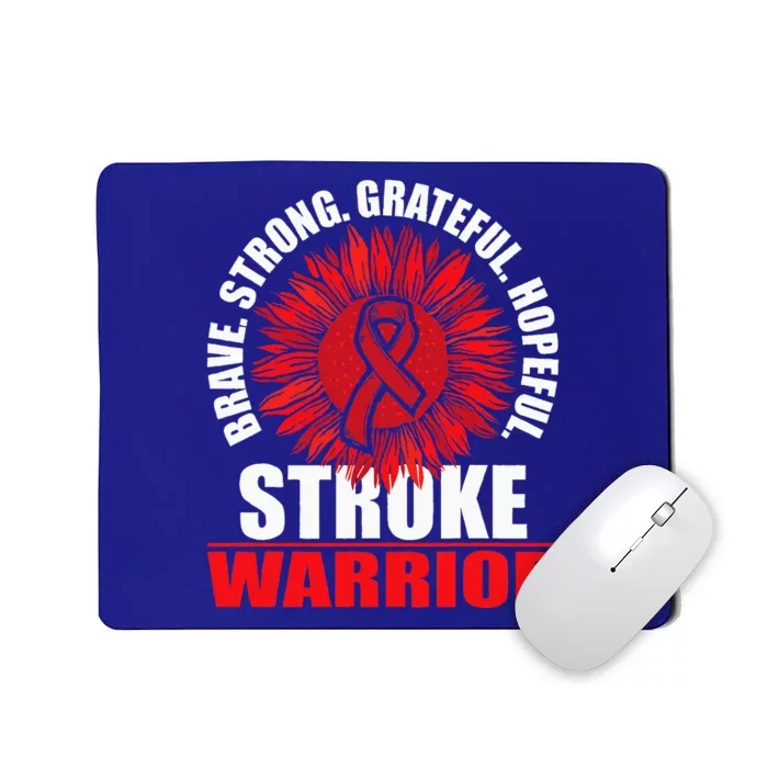 Stroke Warrior Stroke Survivor Red Awareness Ribbon Mousepad