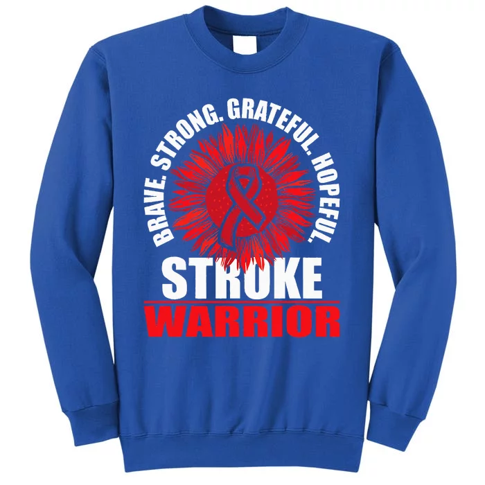 Stroke Warrior Stroke Survivor Red Awareness Ribbon Tall Sweatshirt