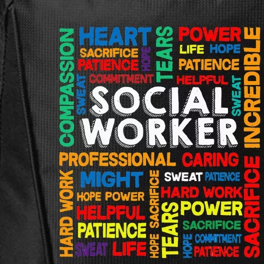 Social Worker School Social Worker City Backpack