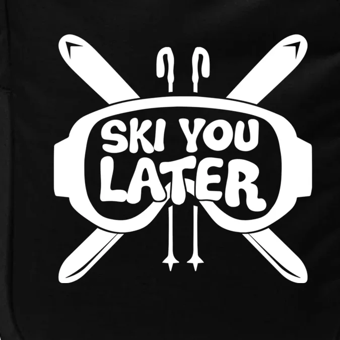 Skiing Winter Sports Gift Skier Ski Mountains Skiing Great Gift Impact Tech Backpack