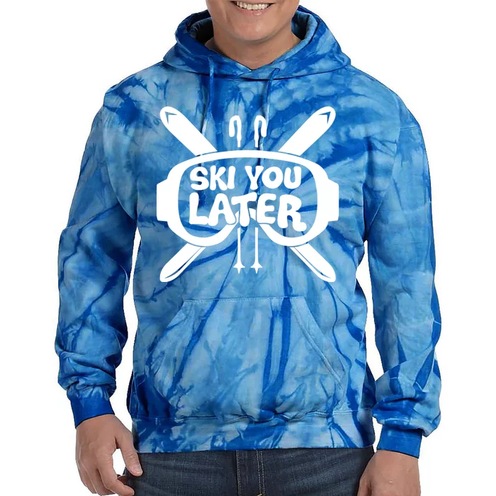 Skiing Winter Sports Gift Skier Ski Mountains Skiing Great Gift Tie Dye Hoodie