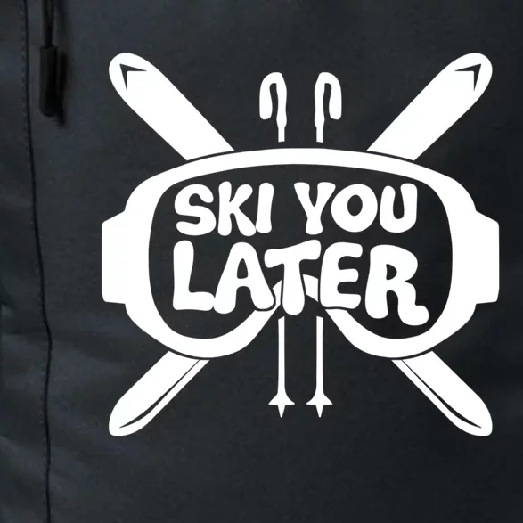 Skiing Winter Sports Gift Skier Ski Mountains Skiing Great Gift Daily Commute Backpack