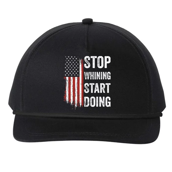 Stop Whining Start Doing Motivational Workout Motivation Snapback Five-Panel Rope Hat