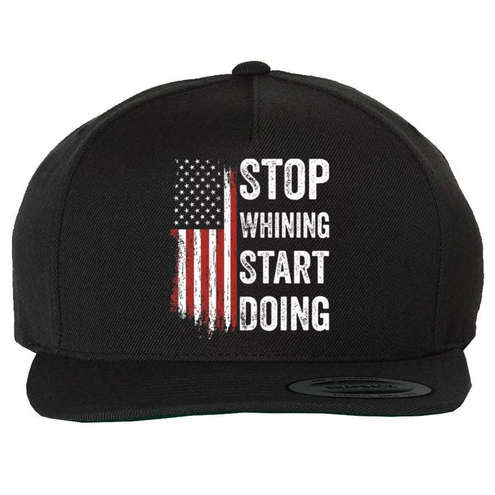 Stop Whining Start Doing Motivational Workout Motivation Wool Snapback Cap