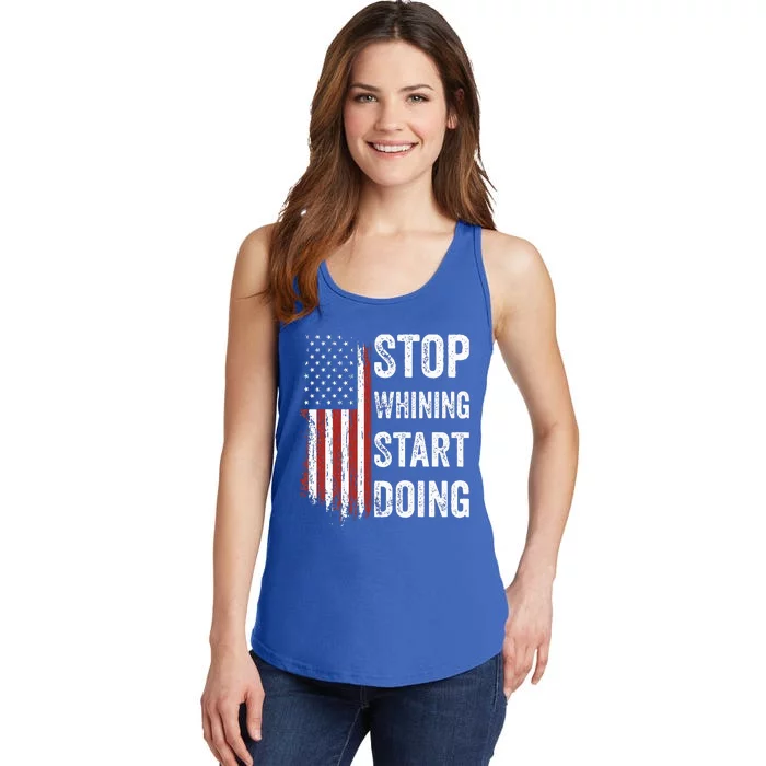 Stop Whining Start Doing Motivational Workout Motivation Ladies Essential Tank