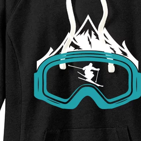 Skiing Winter Sports Gift Skier Ski Mountains Skiing Gift Women's Fleece Hoodie