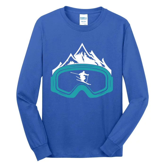 Skiing Winter Sports Gift Skier Ski Mountains Skiing Gift Tall Long Sleeve T-Shirt