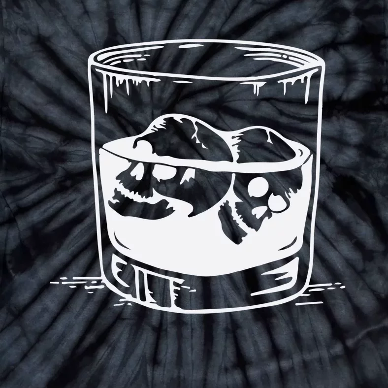 Skull Whiskey Skeleton Drinking Tie-Dye T-Shirt