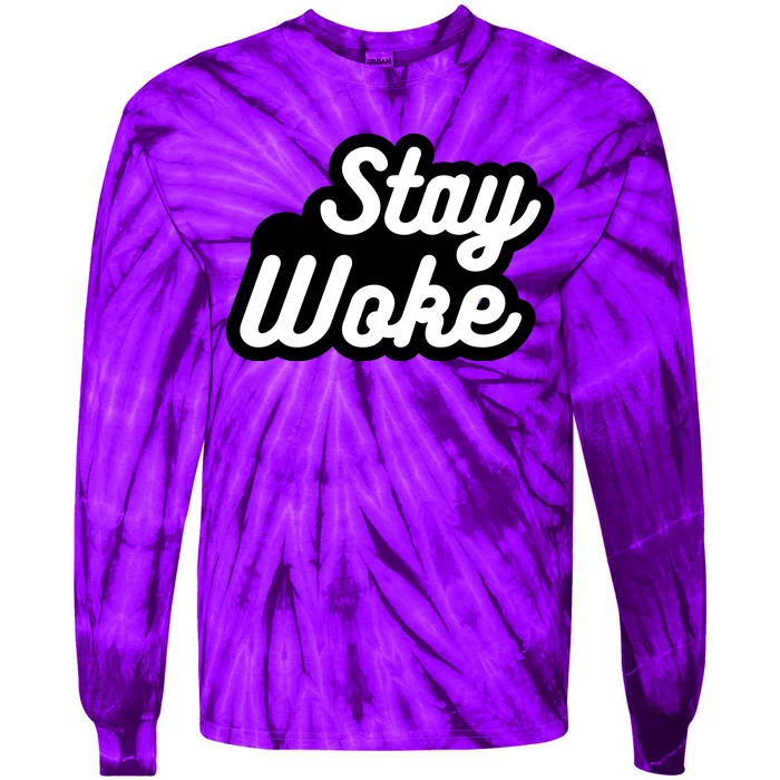 Stay Woke Tie-Dye Long Sleeve Shirt