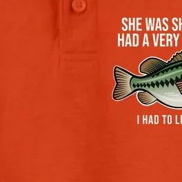 She Was Short Fat And Had A Big Mouth Bass Funny Fishing Dry Zone Grid Performance Polo