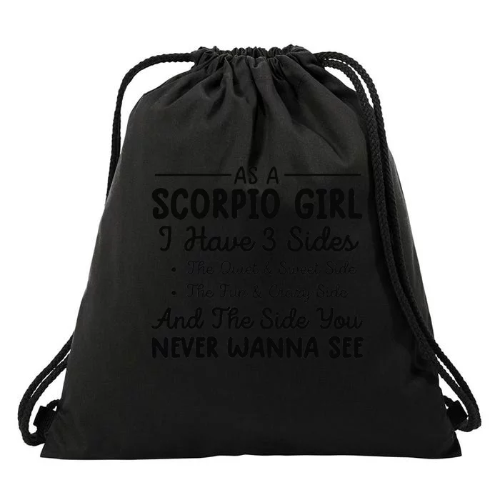 Scorpio wo sarcastic birthday humor Scorpio Drawstring Bag