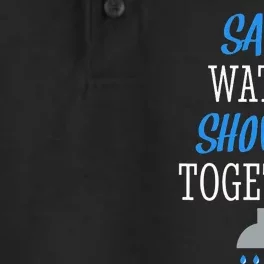 Save Water Shower together World Water Day Awareness Dry Zone Grid Performance Polo