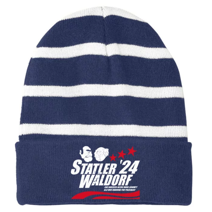 Statler Waldorf Striped Beanie with Solid Band