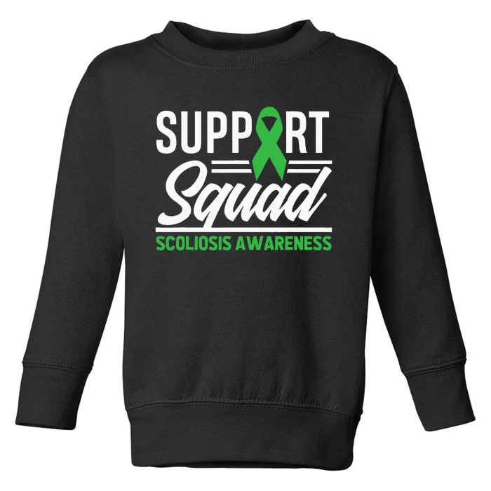 Scoliosis Warrior Support Squad Scoliosis Awareness Toddler Sweatshirt