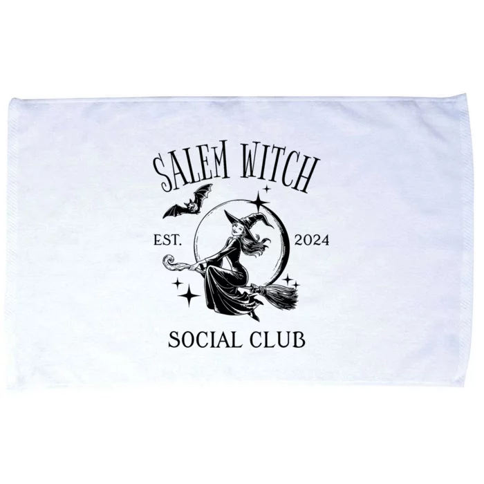 Salem Witch Social Club Est 2024 Witchy Halloween Witch Microfiber Hand Towel