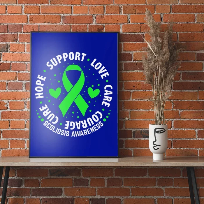 Scoliosis Warrior Survivor Green Ribbon Scoliosis Awareness Gift Poster