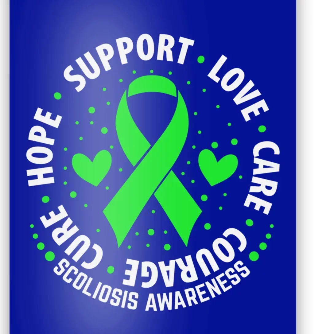 Scoliosis Warrior Survivor Green Ribbon Scoliosis Awareness Gift Poster