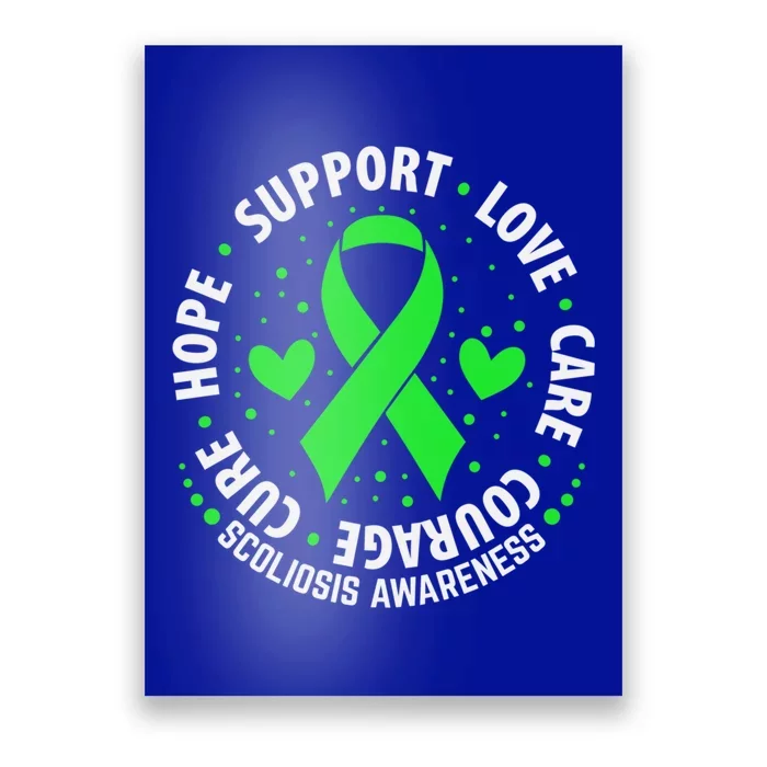 Scoliosis Warrior Survivor Green Ribbon Scoliosis Awareness Gift Poster