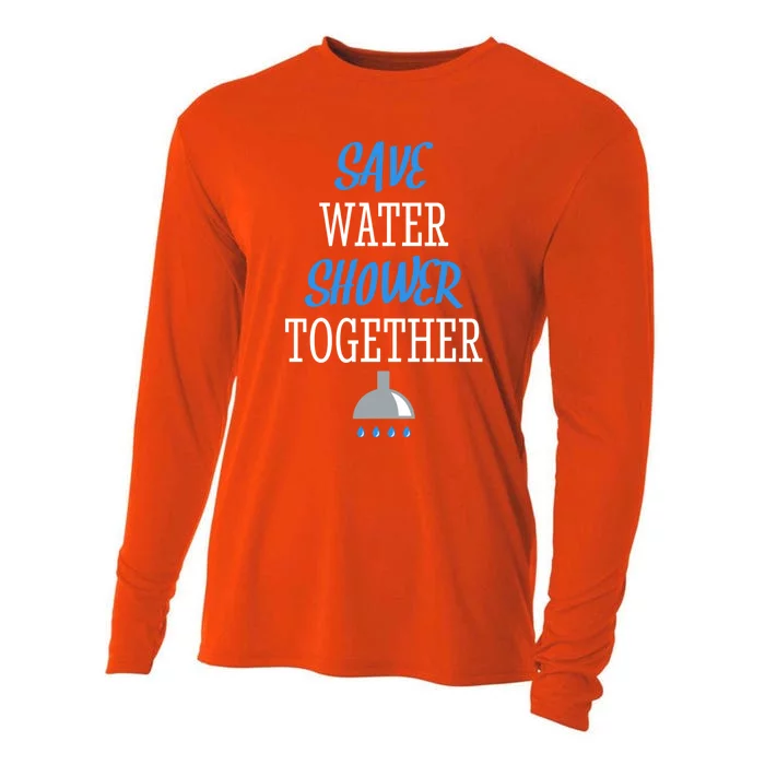 Save Water Shower Together World Water Day Tee Awareness Gift Cooling Performance Long Sleeve Crew