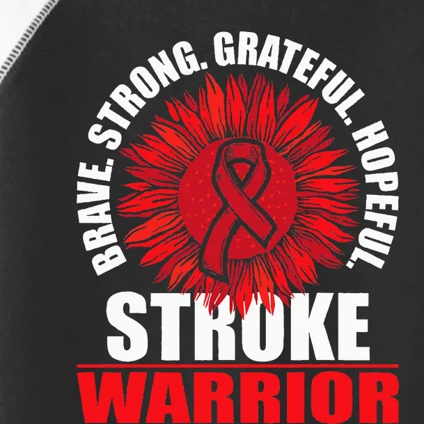 Stroke Warrior Stroke Survivor Red Awareness Ribbon Toddler Fine Jersey T-Shirt