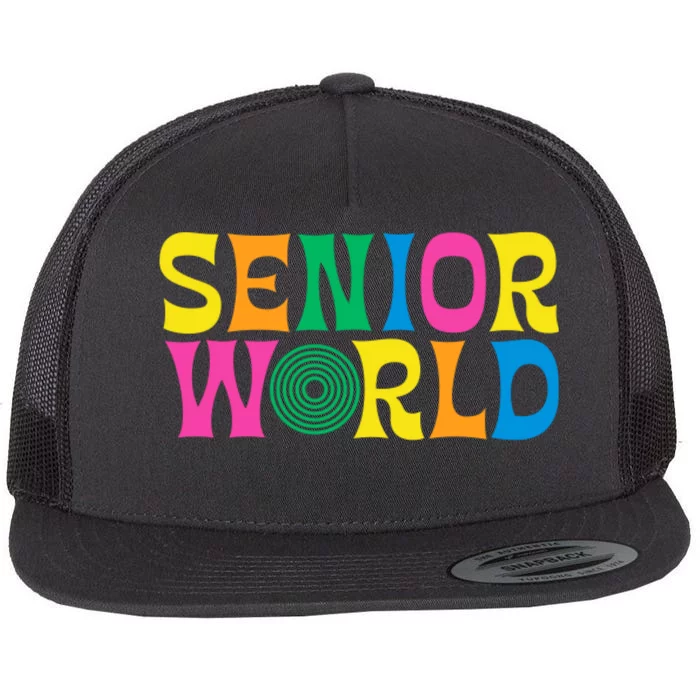 Senior World Flat Bill Trucker Hat