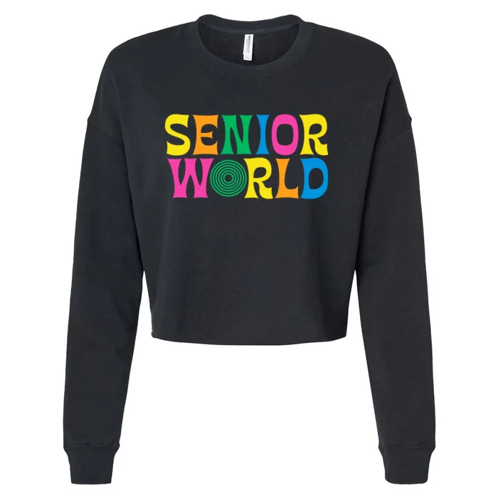 Senior World Cropped Pullover Crew