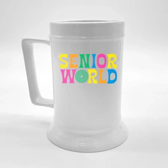 Senior World Front & Back Beer Stein