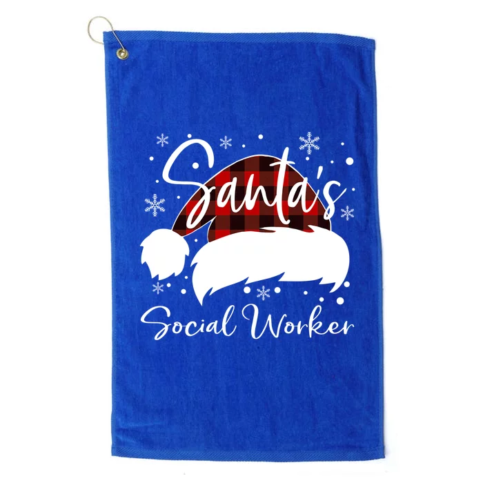 Social Worker Santas Favorite Nurse Social Worker Elf Love Gift Platinum Collection Golf Towel