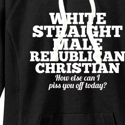 Sarcastic White Straight Male Republican Christian Women's Fleece Hoodie