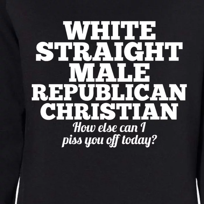 Sarcastic White Straight Male Republican Christian Womens California Wash Sweatshirt