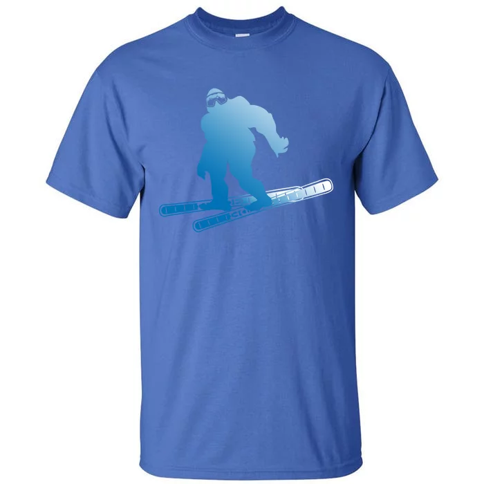 Ski Winter Sports Sasquatch Cryptozoology Skiing Bigfoot Gift Tall T-Shirt