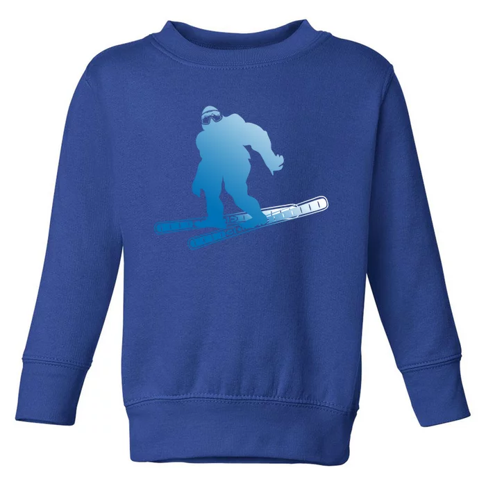 Ski Winter Sports Sasquatch Cryptozoology Skiing Bigfoot Gift Toddler Sweatshirt