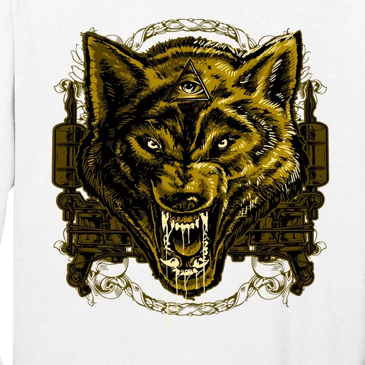 Scary Wolf Tall Long Sleeve T-Shirt