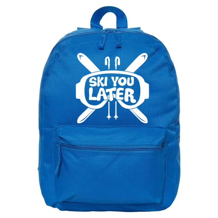 Skiing Winter Sports Meaningful Gift Skier Ski Mountains Skiing Cute Gift 16 in Basic Backpack