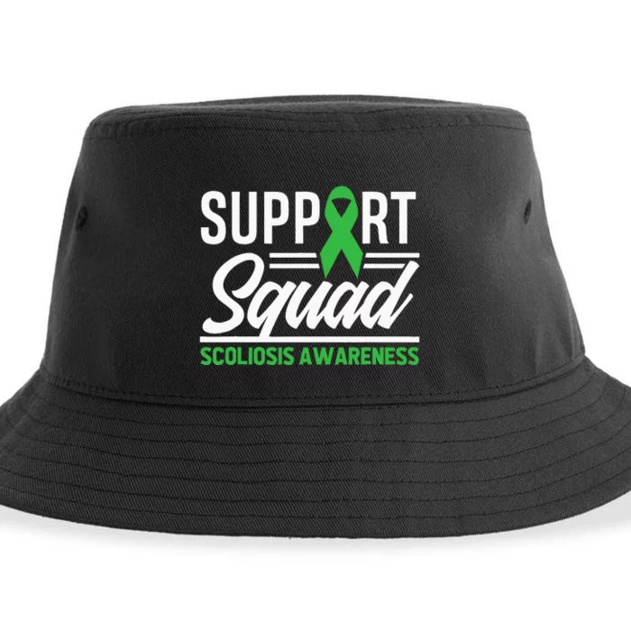 Scoliosis Warrior Support Squad Scoliosis Awareness Sustainable Bucket Hat