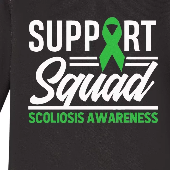 Scoliosis Warrior Support Squad Scoliosis Awareness Baby Long Sleeve Bodysuit