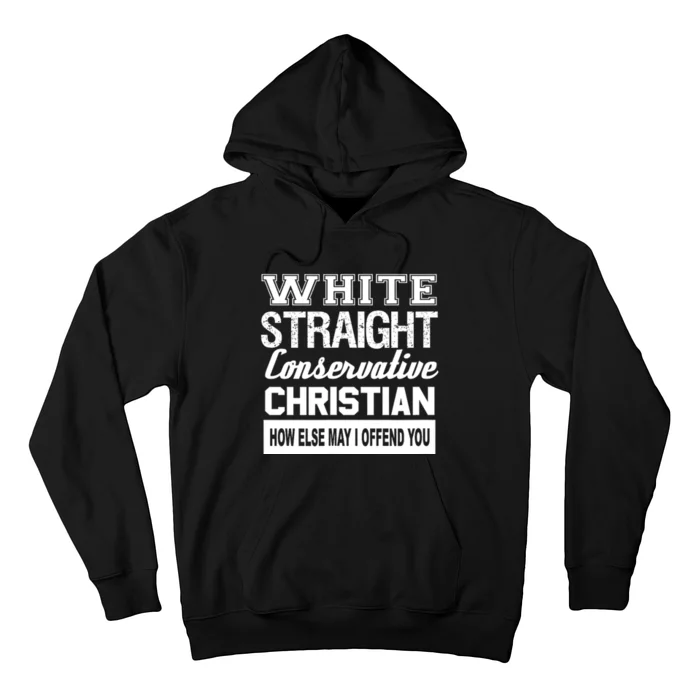 Sarcastic White Straight Conservative Christian Hoodie