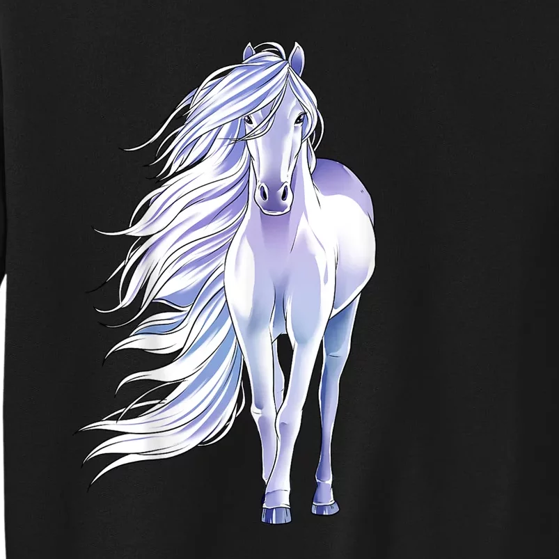 Silver White Stallion Tall Sweatshirt