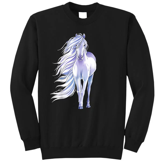 Silver White Stallion Tall Sweatshirt