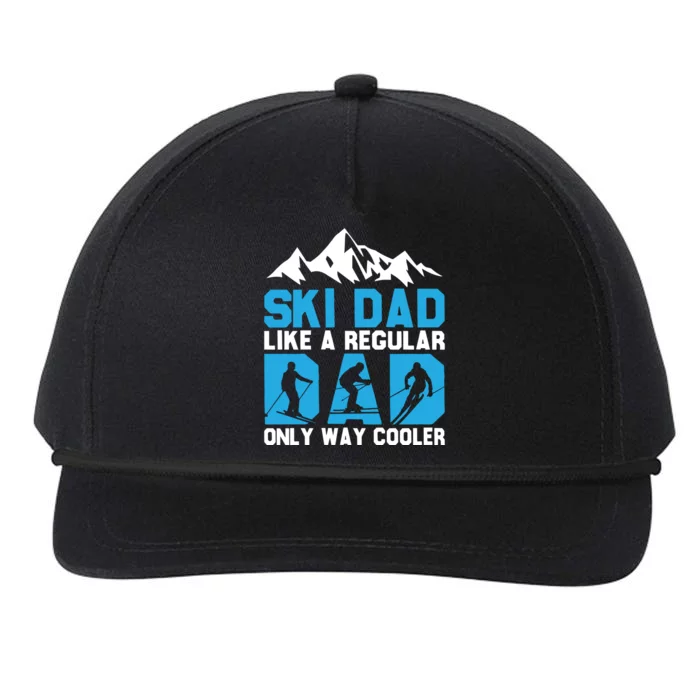 Skiing Winter Sports Distressed Cool Ski Dad Skier Daddy Cute Gift Snapback Five-Panel Rope Hat