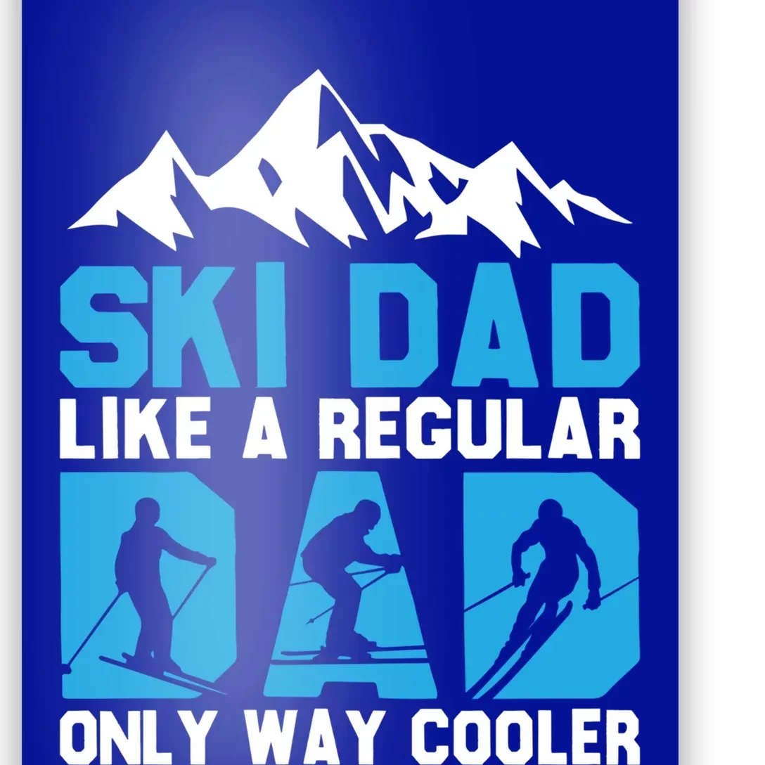 Skiing Winter Sports Distressed Cool Ski Dad Skier Daddy Cute Gift Poster