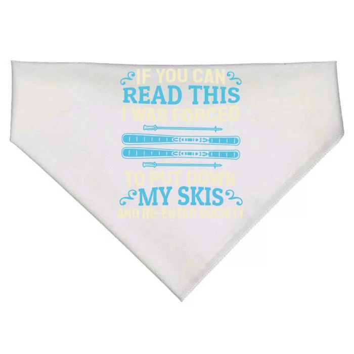 Skiing Winter Sports Hobby Great Gift Snow Skier Ski Mountains Skiing Gift USA-Made Doggie Bandana