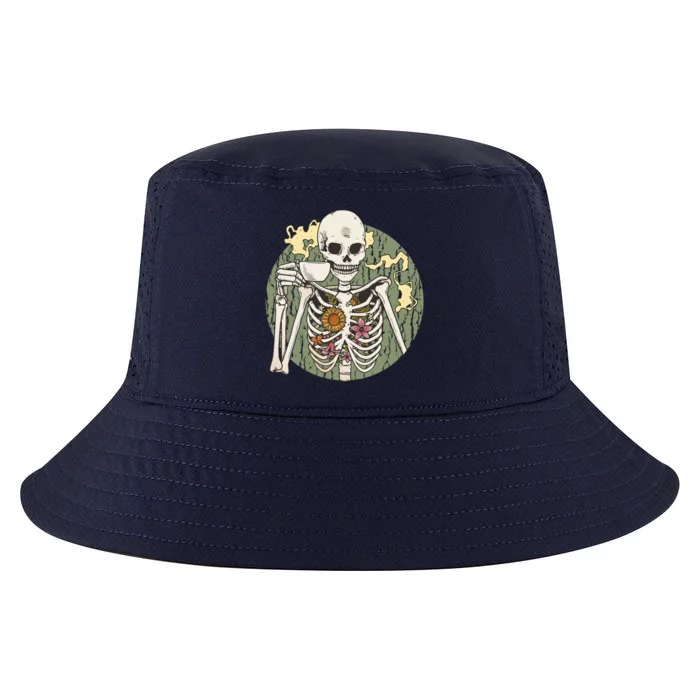 Skeleton With Steaming Cup Of Coffee Cool Gift Cool Comfort Performance Bucket Hat