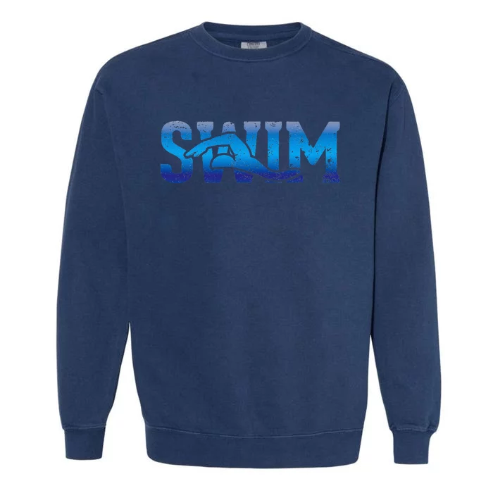 Swimmer Water Sport Swimming Garment-Dyed Sweatshirt