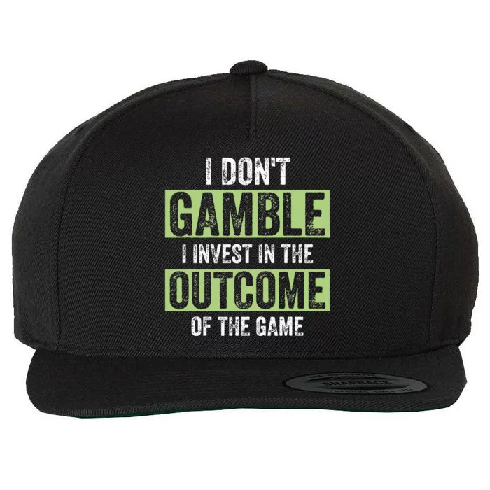 Sports Wagering Sports Bet Gambling Bettor Sports Betting Wool Snapback Cap