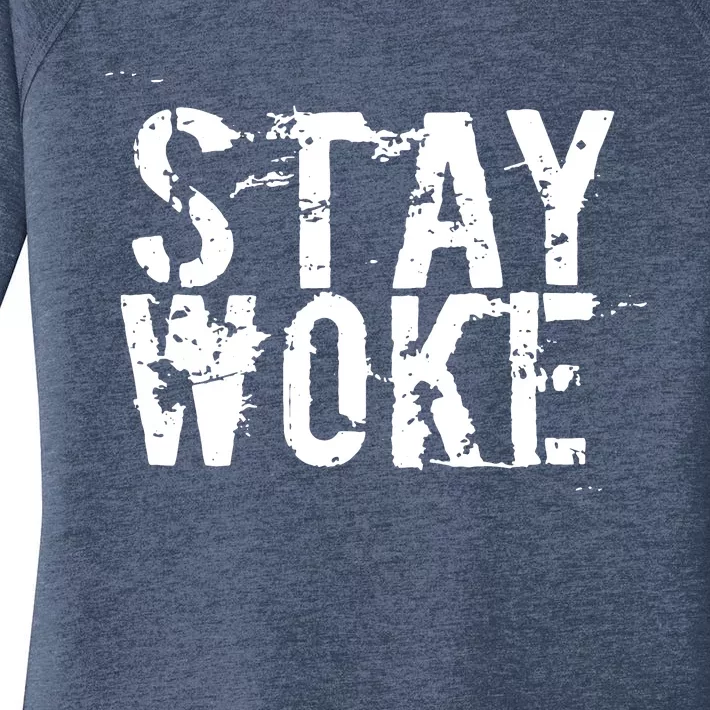 Stay Woke Women's Perfect Tri Tunic Long Sleeve Shirt